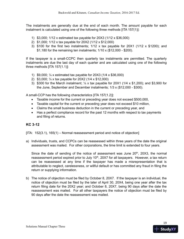 Canadian Income Taxation 2016/2017 Edition Solution Manual - Page 25 preview image