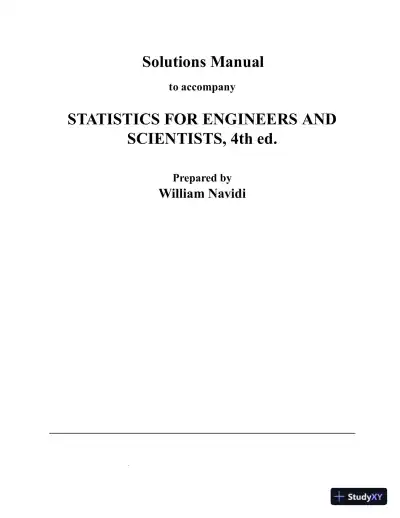Solution Manual For Statistics For Engineers And Scientists, 4th Edition - Page 1 preview image