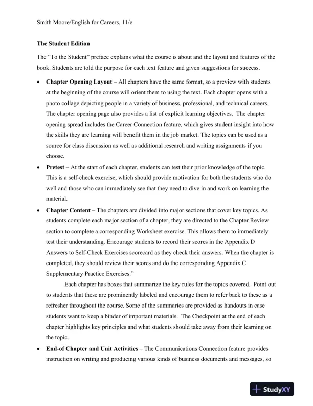Solution Manual for English for Careers: Business, Professional and Technical, 11th Edition - Page 10 preview image