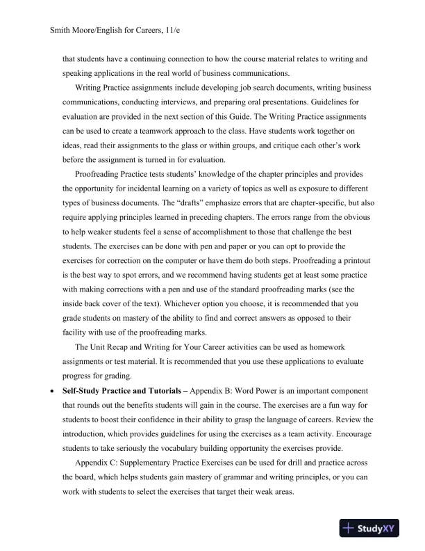 Solution Manual for English for Careers: Business, Professional and Technical, 11th Edition - Page 11 preview image