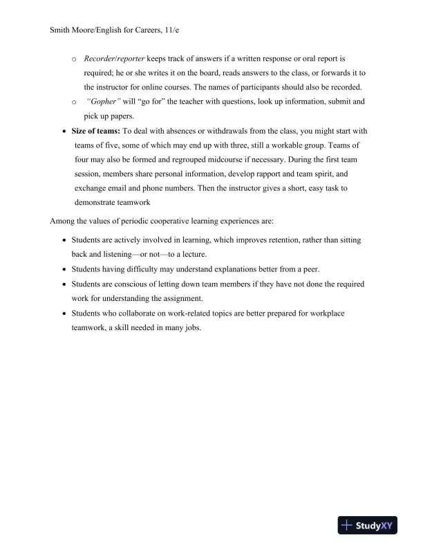 Solution Manual for English for Careers: Business, Professional and Technical, 11th Edition - Page 14 preview image