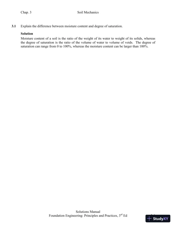 Solution Manual for Foundation Design: Principles and Practices, 3rd Edition - Page 14 preview image