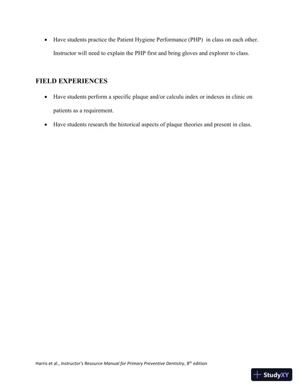 Class Notes for Primary Preventive Dentistry, 8th Edition - Page 15 preview image
