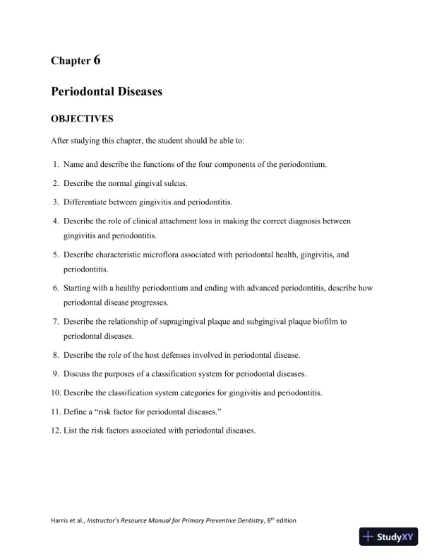 Class Notes for Primary Preventive Dentistry, 8th Edition - Page 19 preview image