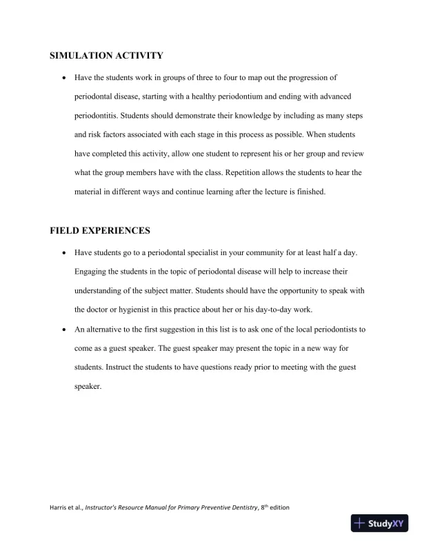 Class Notes for Primary Preventive Dentistry, 8th Edition - Page 21 preview image