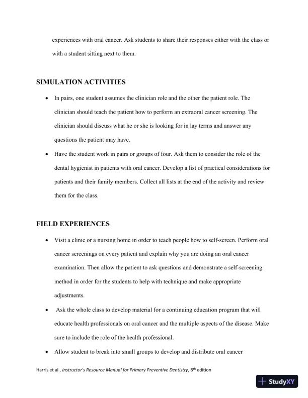 Class Notes for Primary Preventive Dentistry, 8th Edition - Page 25 preview image
