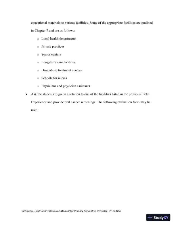 Class Notes for Primary Preventive Dentistry, 8th Edition - Page 26 preview image