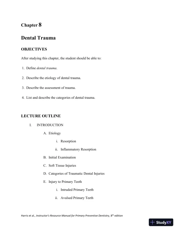 Class Notes for Primary Preventive Dentistry, 8th Edition - Page 28 preview image