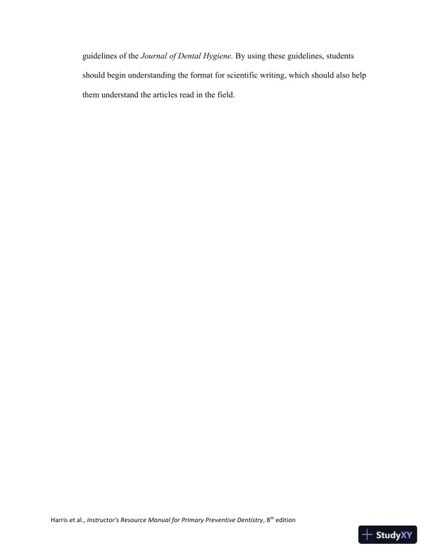 Class Notes for Primary Preventive Dentistry, 8th Edition - Page 6 preview image
