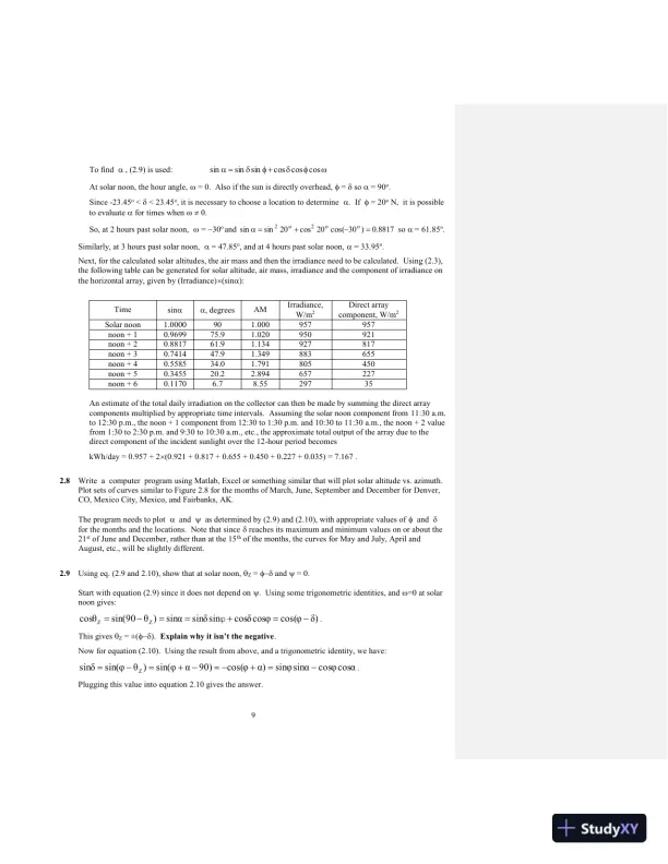Solution Manual for Photovoltaic Systems Engineering, 4th Edition - Page 10 preview image