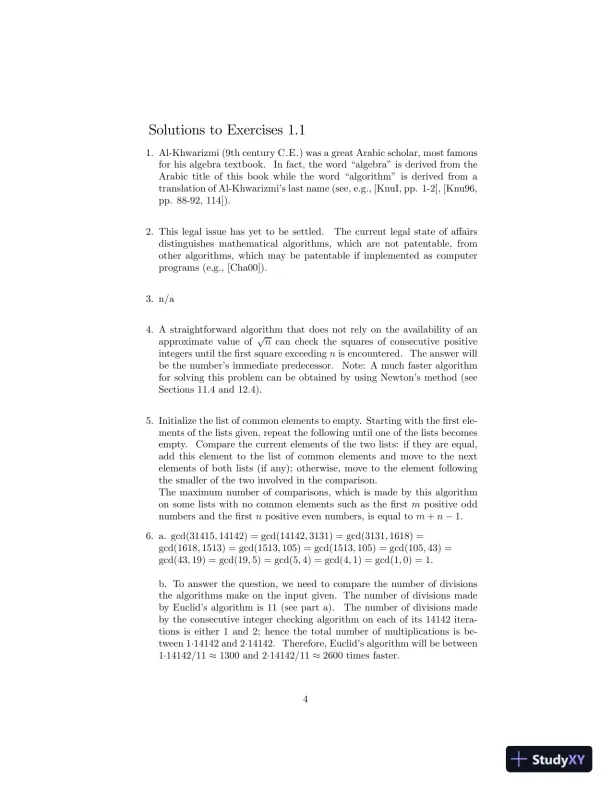 Solution Manual For Introduction To The Design And Analysis Of Algorithms, 3rd Edition - Page 5 preview image
