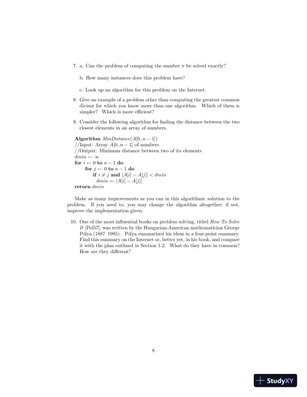 Solution Manual For Introduction To The Design And Analysis Of Algorithms, 3rd Edition - Page 9 preview image