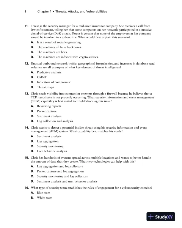 Comptia Security+ Practice Tests : exam sy0-601, 2nd Edition (2021) - Page 31 preview image