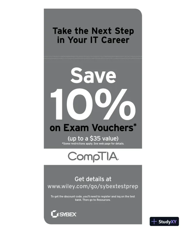 Comptia Security+ Practice Tests : exam sy0-601, 2nd Edition (2021) - Page 4 preview image