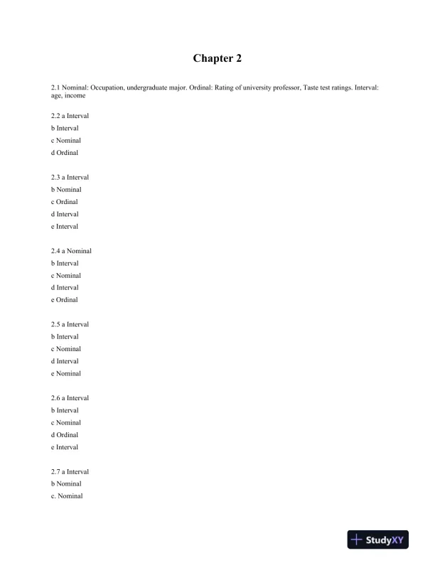 Solution Manual for Statistics for Management and Economics, 10th Edition - Page 1 preview image