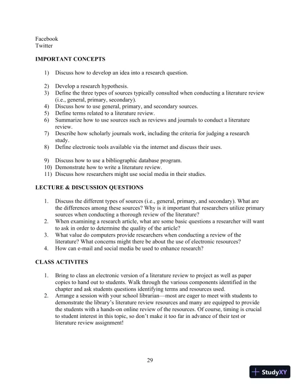 Class Notes for Exploring Research, 9th Edition - Page 12 preview image