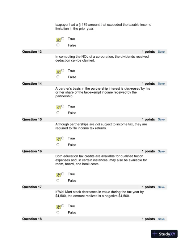 Taxation and Deduction Concepts: A Review of Key Tax Rules and Elections - Page 4 preview image