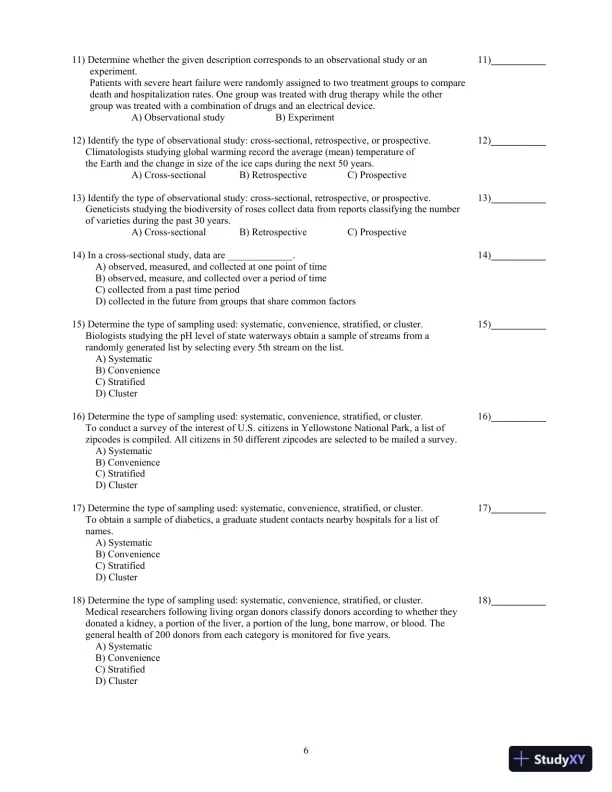 Test Bank for Biostatistics for the Biological and Health Sciences , 2nd Edition - Page 7 preview image