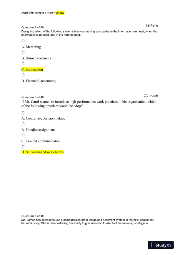 Organizational Strategy and Support Systems: A Multiple-Choice Analysis - Page 3 preview image