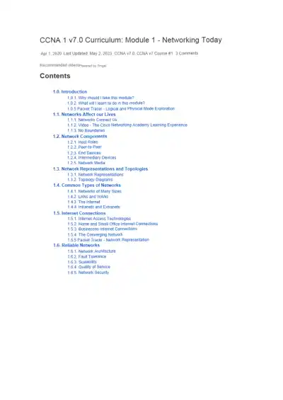 CCNA 1 v7 - Page 1 preview image