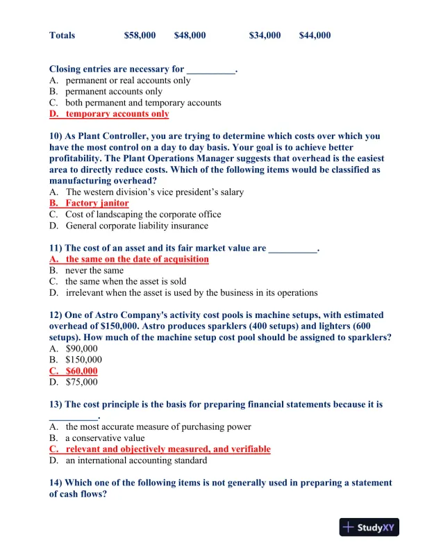 College Assignment: Comprehensive Business and Economic Concepts Assessment - Page 4 preview image