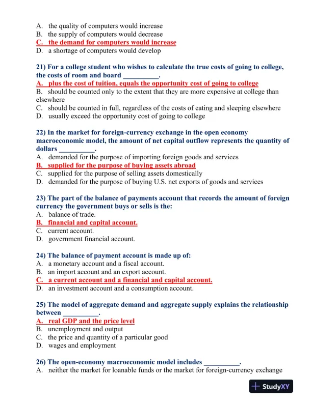 College Assignment: Comprehensive Business and Economic Concepts Assessment - Page 6 preview image