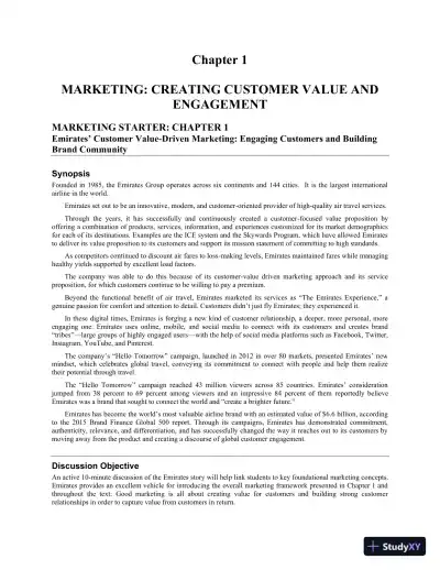 Principles of Marketing, Global 17th Edition Solution Manual - Page 1 preview image