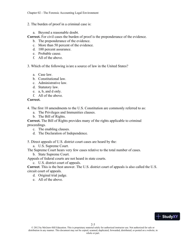 Solution Manual For Forensic Accounting and Fraud Examination, 2nd Edition - Page 11 preview image