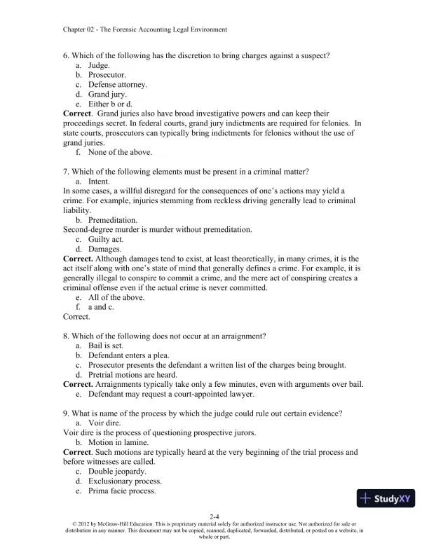 Solution Manual For Forensic Accounting and Fraud Examination, 2nd Edition - Page 12 preview image