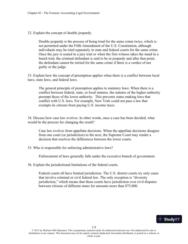 Solution Manual For Forensic Accounting and Fraud Examination, 2nd Edition - Page 16 preview image