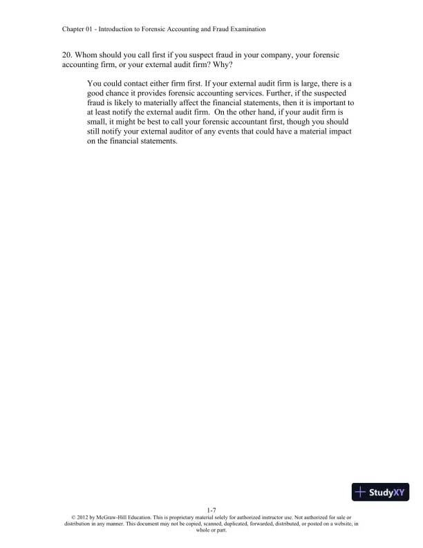 Solution Manual For Forensic Accounting and Fraud Examination, 2nd Edition - Page 8 preview image