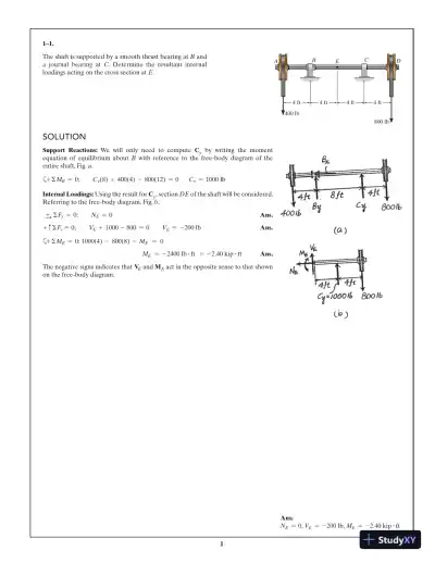 Mechanics of Materials, 10th Edition Solution Manual - Page 1 preview image