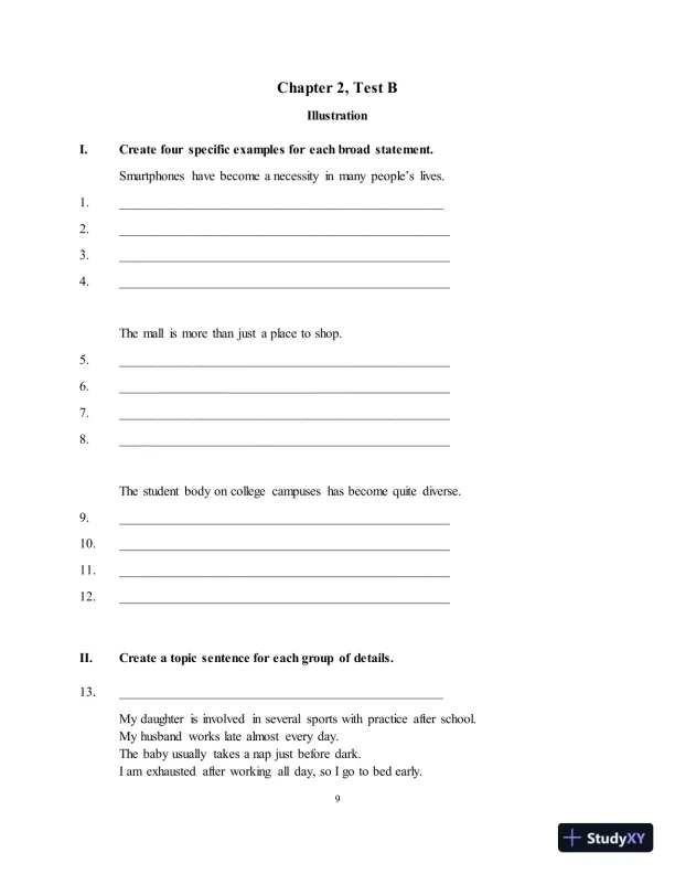 Test Bank for Along These Lines: Writing Paragraphs and Essays, 8th Edition - Page 13 preview image