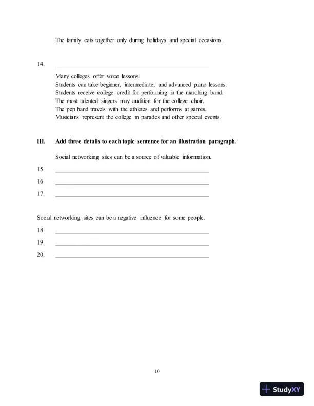 Test Bank for Along These Lines: Writing Paragraphs and Essays, 8th Edition - Page 14 preview image