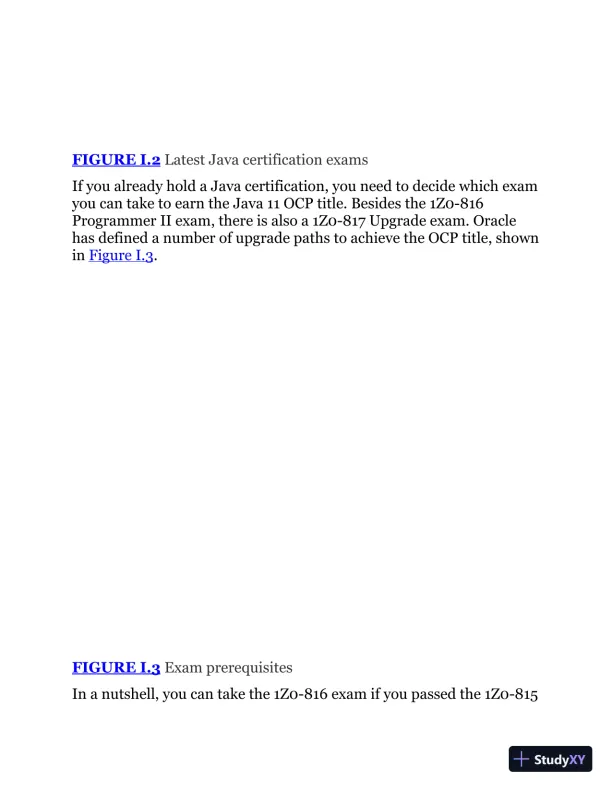 Study Guide Exam 1Z0-816 and Exam 1Z0-817 (2020) - Page 28 preview image