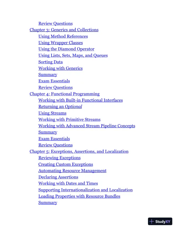 Study Guide Exam 1Z0-816 and Exam 1Z0-817 (2020) - Page 4 preview image