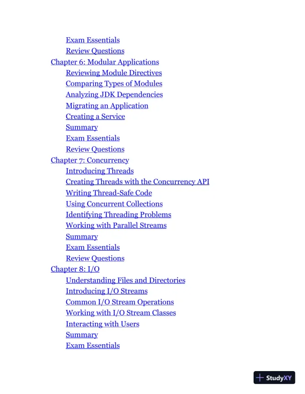 Study Guide Exam 1Z0-816 and Exam 1Z0-817 (2020) - Page 5 preview image