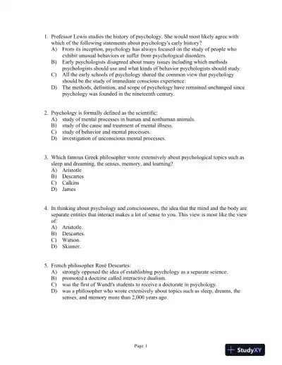 Discovering Psychology Sixth Edition Test Bank - Page 1 preview image