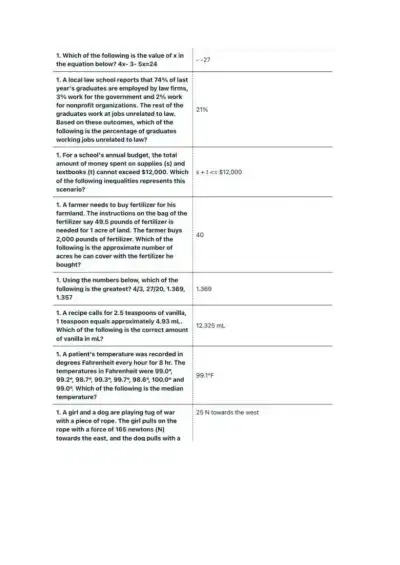 Q tristine TEAS Exam Math Section - Page 2 preview image