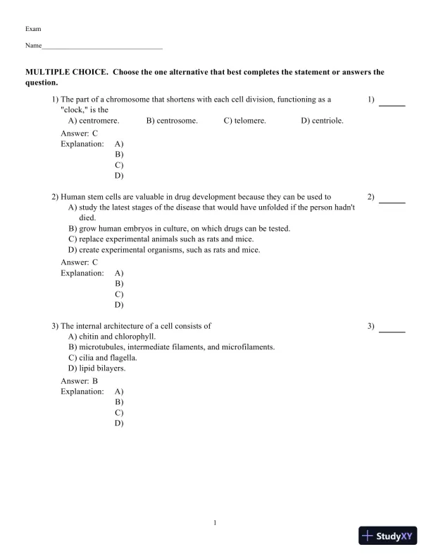 Human Genetics, 12th Edition Test Bank - Page 15 preview image