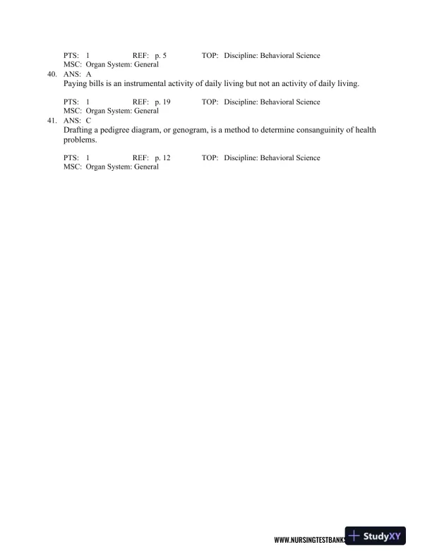 Test Bank For Seidel's Guide to Physical Examination: An Interprofessional Approach, 9th Edition - Page 14 preview image