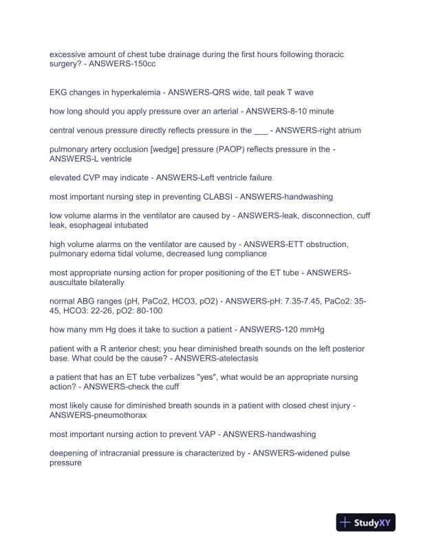 2023-2024 BKAT9R Critical Care Practice Exam With Answers (270 Solved Questions) - Page 3 preview image
