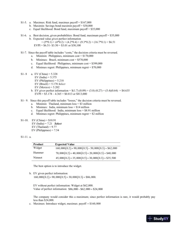 Solution Manual for Operations and Supply Chain Management, 9th Edition - Page 13 preview image