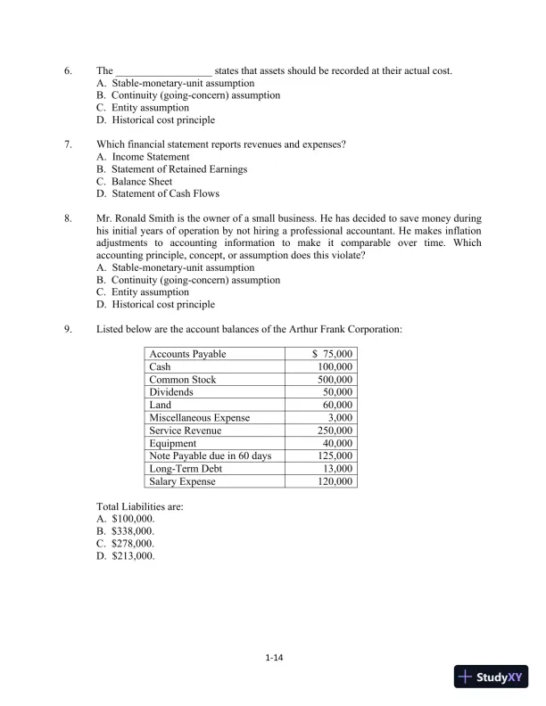 Class Notes for Financial Accounting, 10th Edition - Page 15 preview image
