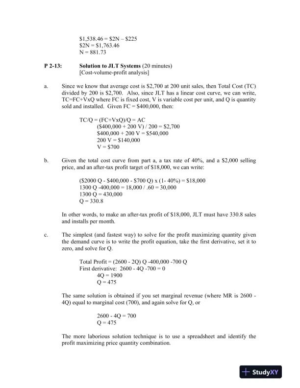 Accounting For Decision Making And Control, 9th Edition Solution Manual - Page 13 preview image