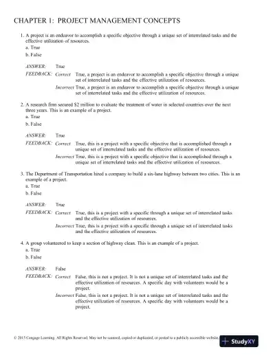 Successful Project Management, 6th Edition Test Bank - Page 1 preview image