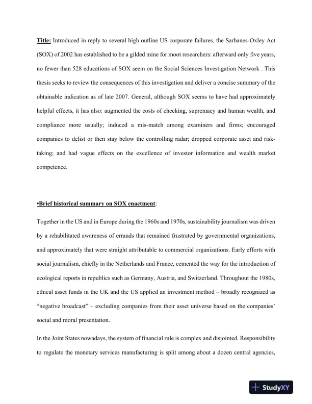 Sarbanes Oxley Act of 2002 - Page 4 preview image