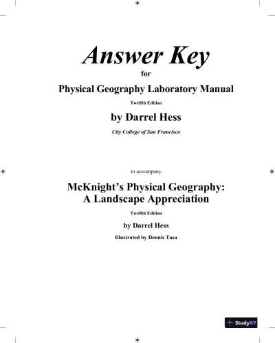 Solution Manual for Physical Geography Laboratory Manual, 12th Edition - Page 1 preview image