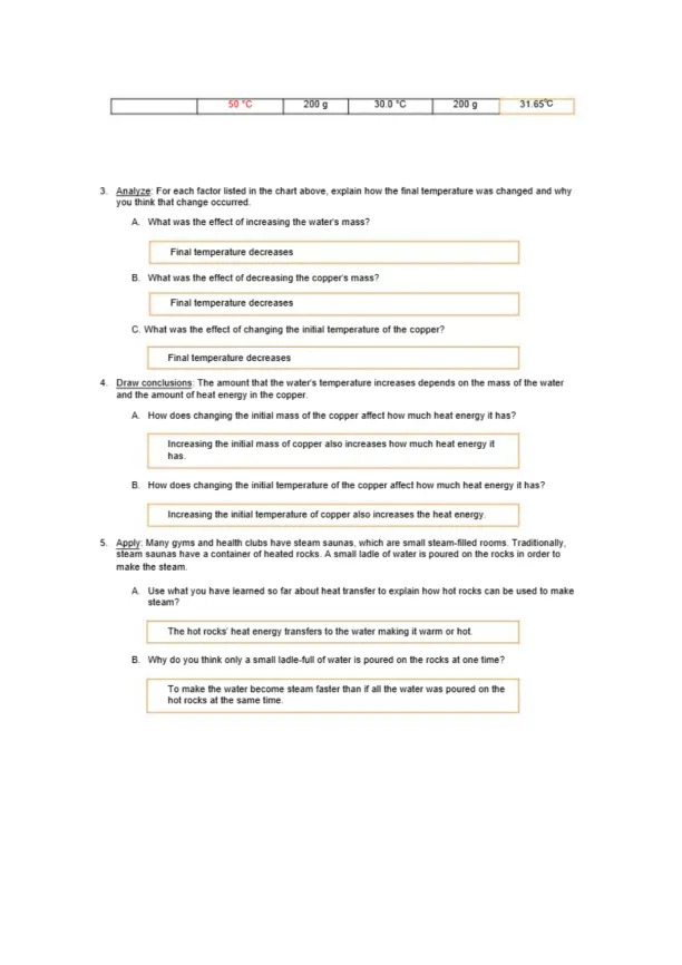 H Gizmos Worksheet CalorimetryLab - Page 3 preview image