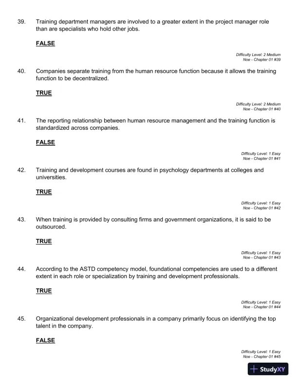 Employee Training and Development (Irwin Management) 7th Edition Test Bank - Page 19 preview image